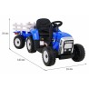 Tractor electric cu remorca, 25W, 6V/4,5Ah, roti plastic, 112 x 40 x 43 cm, greutate suportata 25 kg