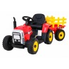 Tractor electric cu remorca BLOW, 2x25W, 12V7Ah, 3 viteze, roti EVA, 2 viteze, muzica MP3, USB, scaun piele
