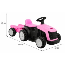Tractor cu remorca electric, 2 x 25W, 12V7Ah, buton stop, roti spuma EVA