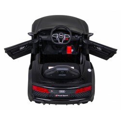 Masinuta electrica Audi R8, 2x35W, telecomanda, 3 viteze, roti EVA, suspensii fata spate, muzica, centura de siguranta