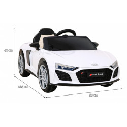 Masinuta electrica Audi R8, sport, telecomanda, 2x35W, roti EVA, 3 viteze, suspensii, lumini, muzica MP3, USB