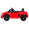 Masinuta electrica Audi R8 rosie, 2x35W, telecomanda, 3 viteze, MP3, USB, muzica pe volan, scaun piele