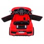 Masinuta electrica Audi R8 rosie, 2x35W, telecomanda, 3 viteze, MP3, USB, muzica pe volan, scaun piele