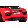 Masinuta electrica Audi R8 rosie, 2x35W, telecomanda, 3 viteze, MP3, USB, muzica pe volan, scaun piele
