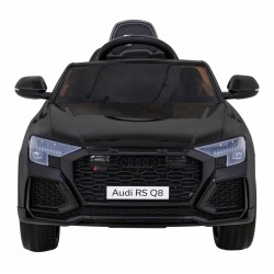 Masinuta electrica Audi RS Q8, roti spuma EVA, 2 motoare, negru