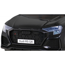 Masinuta electrica Audi RS Q8, roti spuma EVA, 2 motoare, negru