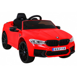 Masinuta electrica BMW M5, sport, DRIFT, 2x12V, roti spuma EVA, LED, comutator ON/OFF, MP3, centura siguranta, 126x73x53cm