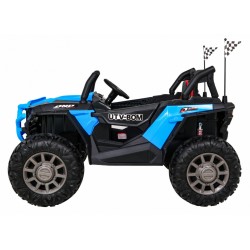 Masinuta electrica Buggy Racer 4x4, 2 motoare, 2 locuri, albastru