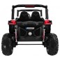 Masinuta electrica Buggy SuperStar 4x4, 4 motoare, 2 locuri, roti spuma EVA, Bluetooth, alb