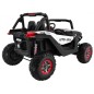 Masinuta electrica Buggy SuperStar 4x4, 4 motoare, 2 locuri, roti spuma EVA, Bluetooth, alb