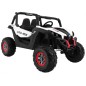 Masinuta electrica Buggy SuperStar 4x4, 4 motoare, 2 locuri, roti spuma EVA, Bluetooth, alb