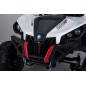 Masinuta electrica Buggy SuperStar 4x4, 4 motoare, 2 locuri, roti spuma EVA, Bluetooth, alb