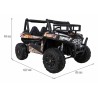 Masinuta electrica Buggy SuperStar 4x4, 4 motoare, roti spuma EVA, 2 locuri, negru