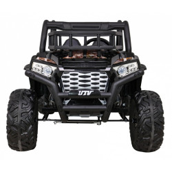 Masinuta electrica Buggy SuperStar 4x4, 4 motoare, roti spuma EVA, 2 locuri, negru