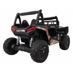Masinuta electrica Buggy SuperStar 4x4, 4 motoare, roti spuma EVA, 2 locuri, negru