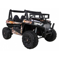 Masinuta electrica Buggy SuperStar 4x4, 4 motoare, roti spuma EVA, 2 locuri, negru