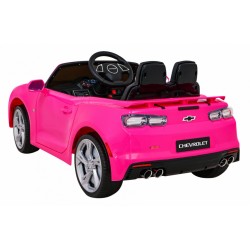 Masinuta electrica Chevrolet, 2 scaune, 2 motoare, roti EVA, roz