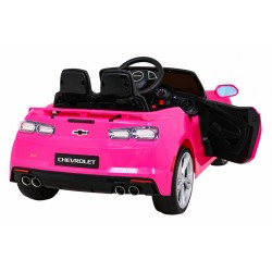 Masinuta electrica Chevrolet, 2 scaune, 2 motoare, roti EVA, roz