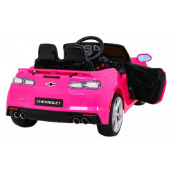 Masinuta electrica Chevrolet, 2 scaune, 2 motoare, roti EVA, roz