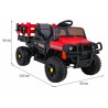 Masinuta electrica Farmer Pick-Up, 2 motoare, roti spuma EVA, rosu