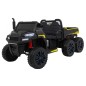 Masinuta electrica camion, 2 motoare, 2 locuri, roti EVA, negru