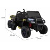Masinuta electrica camion, 2 motoare, 2 locuri, roti EVA, negru