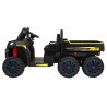 Masinuta electrica camion, 2 motoare, 2 locuri, roti EVA, negru
