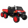 Masinuta electrica camion, 4 motoare, roti spuma EVA, 2 locuri, Bluetooth, rosu