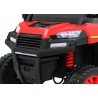 Masinuta electrica camion, 4 motoare, roti spuma EVA, 2 locuri, Bluetooth, rosu