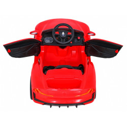 Masinuta sport electrica rosie, 4x35W, 2x12/7Ah, suspensie spate, 3 viteze, melodii, MP3, AUX, SD, mod poveste, bluetooth