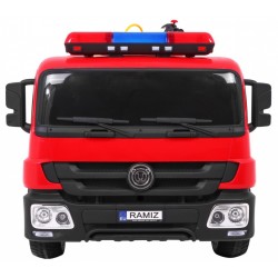 Masinuta electrica FIRE RESCUE, 12V, roti plastic, telecomanda, melodii, AUX, USB, 3 viteze, 107x59x44cm