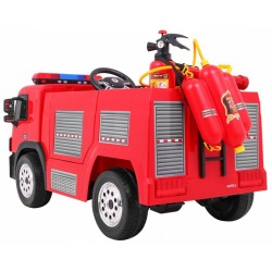 Masinuta electrica FIRE RESCUE, 12V, roti plastic, telecomanda, melodii, AUX, USB, 3 viteze, 107x59x44cm