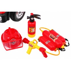 Masinuta electrica FIRE RESCUE, 12V, roti plastic, telecomanda, melodii, AUX, USB, 3 viteze, 107x59x44cm
