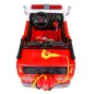Masinuta de pompieri electrica, 2 locuri, 2 motoare, roti EVA, rosu