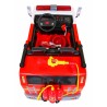 Masinuta de pompieri electrica, 2 locuri, 2 motoare, roti EVA, rosu