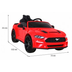 Masinuta electrica Ford Mustang GT, 2 motoare, roti spuma EVA, rosu