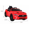 Masinuta electrica Ford Mustang GT, 2 motoare, roti spuma EVA, rosu