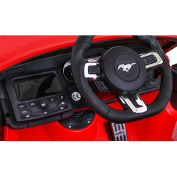 Masinuta electrica Ford Mustang GT, 2 motoare, roti spuma EVA, rosu