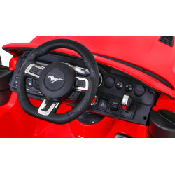 Masinuta electrica Ford Mustang GT, 2 motoare, roti spuma EVA, rosu