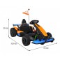 Kart electric MCLAREN Drift Master, 2 motoare, roti spuma EVA, functie drift, portocaliu