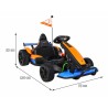 Kart electric MCLAREN Drift Master, 2 motoare, roti spuma EVA, functie drift, portocaliu