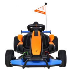 Kart electric MCLAREN Drift Master, 2 motoare, roti spuma EVA, functie drift, portocaliu
