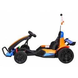Kart electric MCLAREN Drift Master, 2 motoare, roti spuma EVA, functie drift, portocaliu