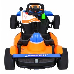 Kart electric MCLAREN Drift Master, 2 motoare, roti spuma EVA, functie drift, portocaliu