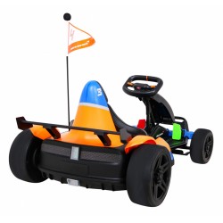 Kart electric MCLAREN Drift Master, 2 motoare, roti spuma EVA, functie drift, portocaliu