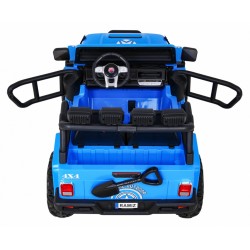 Masinuta electrica GRAVITY Strong, 2 motoare, roti spuma EVA, 2 locuri, albastru