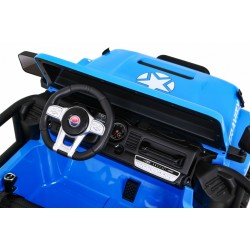Masinuta electrica GRAVITY Strong, 2 motoare, roti spuma EVA, 2 locuri, albastru