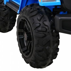 Masinuta electrica GRAVITY Strong, 2 motoare, roti spuma EVA, 2 locuri, albastru