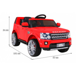 Masinuta electrica Land Rover, 2 motoare, roti spuma EVA, rosu