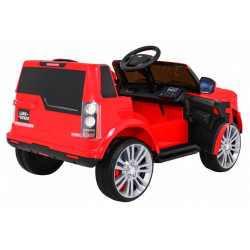 Masinuta electrica Land Rover, 2 motoare, roti spuma EVA, rosu